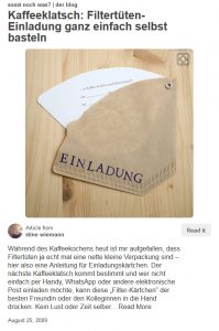 filtertüte einladung kaffeetrinken