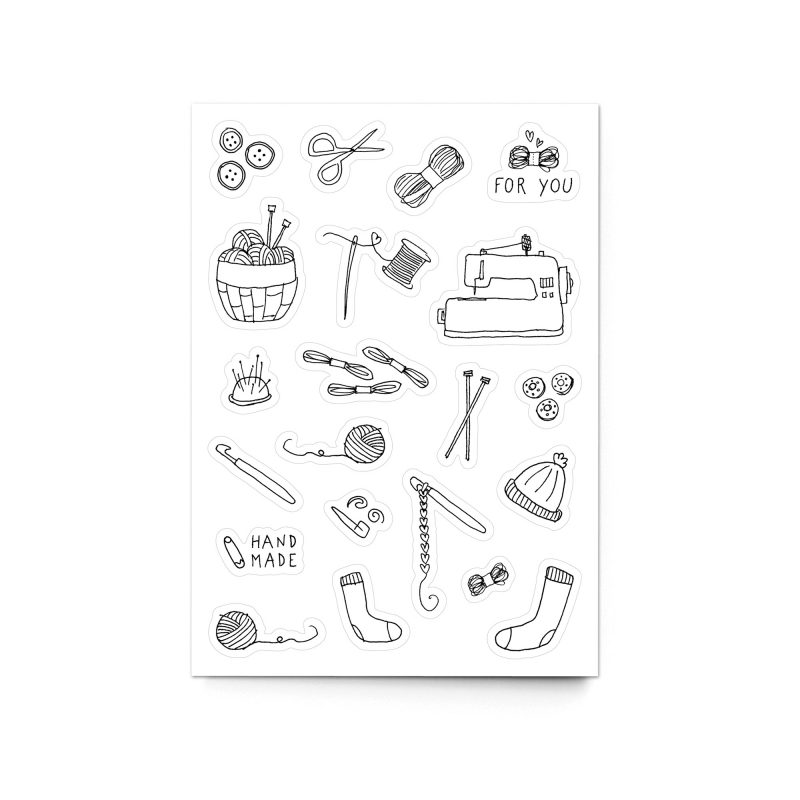 Stickerbogen A6 mit Handmade Motiven