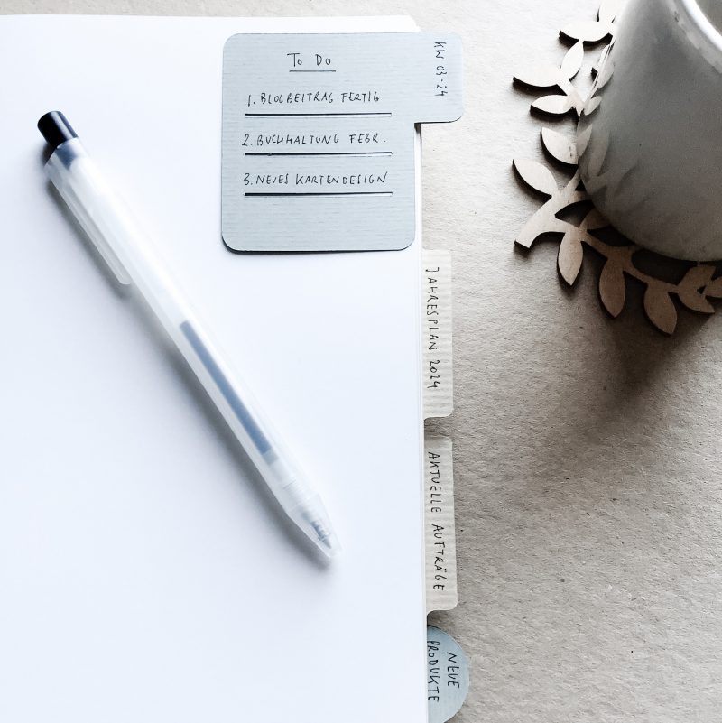 Plotterdatei Indexreiter / Tabs & Lesezeichen für Kalender & BulletJournal