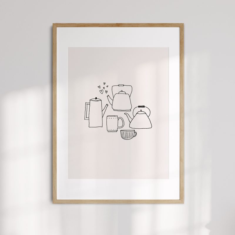 Digitaler Kunstdruck "Drink something hot & handle it"