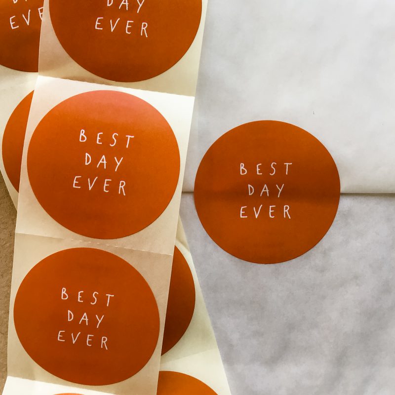 Aufkleber "Best Day Ever" (rot)