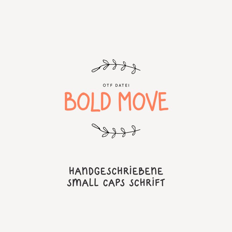 Schrift "BoldMove" im otf Format