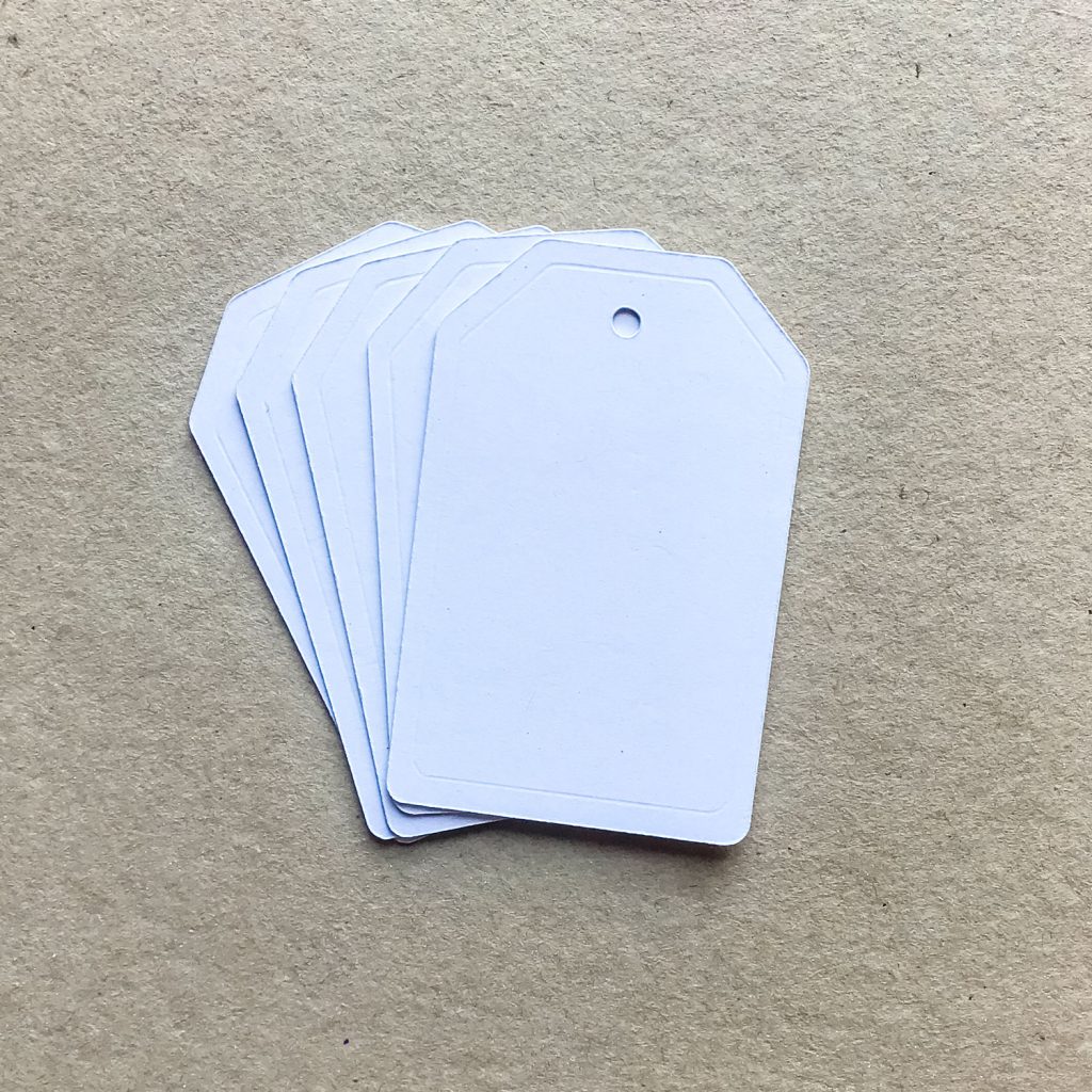 5x Blanko Geschenkanhänger aus Recyclingpapier